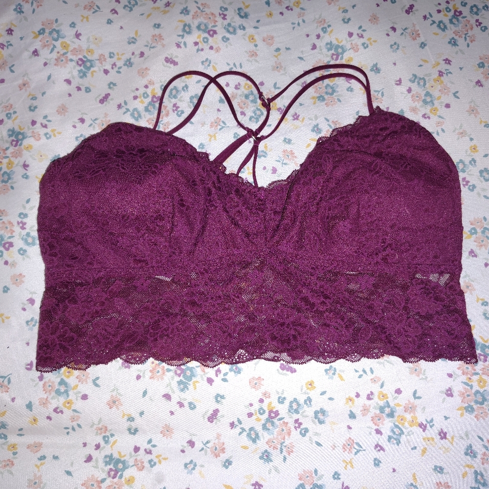 Hollister Lace Bralette in Deep Purple